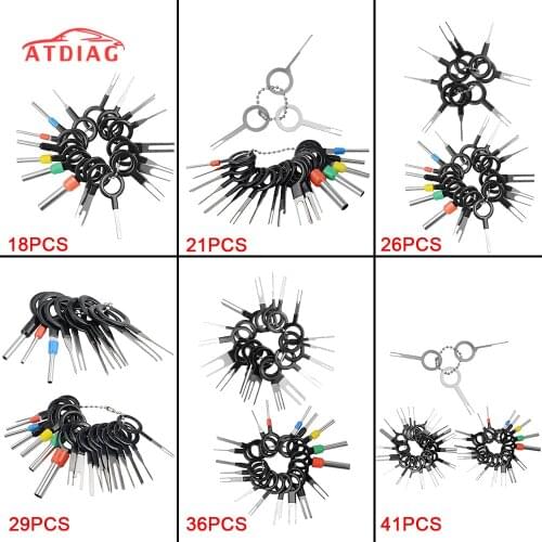 2021 Automotive Plug Terminal Remove Tool Set Key Pin Car Electrical Wire Crimp Connector Extractor Kit Accessories