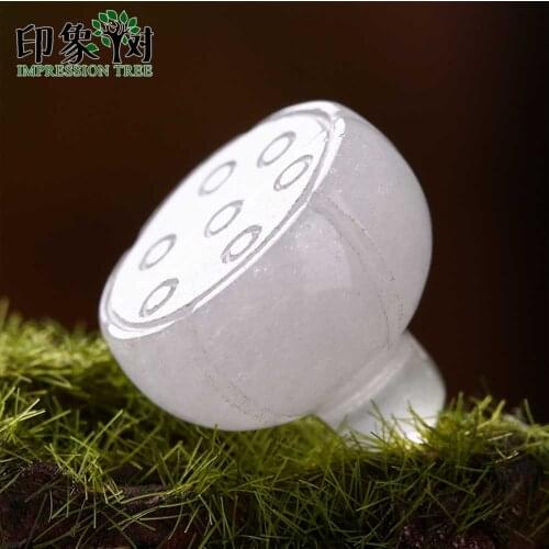 Natural Green Aventurine White Jad e Lotus Seedpod Carve Pendant 1pc 14x14mm Smooth Chic Gem Bead For DIY Jewelry Making 18019