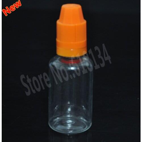 New product 5000pcs 30ml PET clear oil dropper bottle with child resistant and tamperproof ninogan shape cap