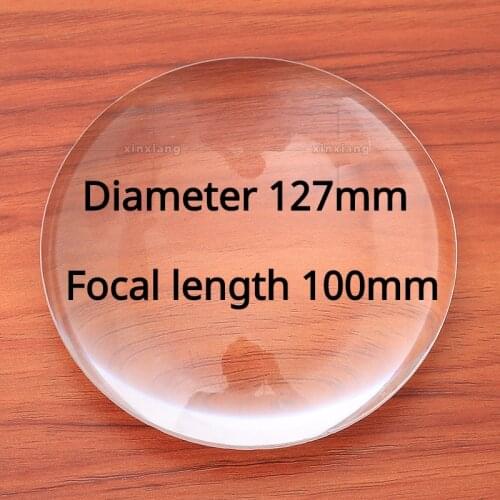 Support Customized 127mm Diameter and 100mm White Glass Desktop Magnifying Glass Lens with Focal Length