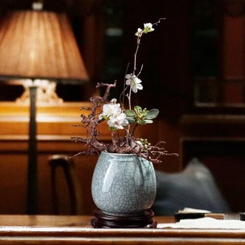 Implement Japanese zen art flower arranging elder brother kiln flower small origin teahouse ikebana furnishing articles
