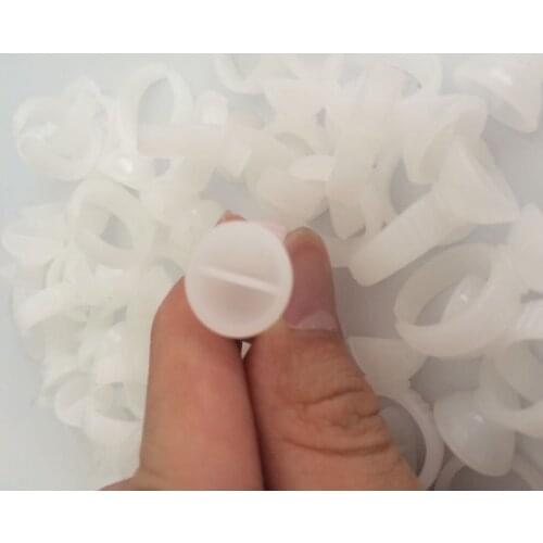 RoYun 50 pcs bowl shape permanent makeup tattoo finger ring double pigment ink cup cap