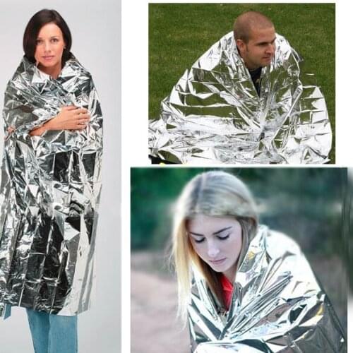 Hypothermia rescue first aid kit camp keep foil mylar lifesave Folding Emergency Tent Blanket Survival Hiking Camping Shelter