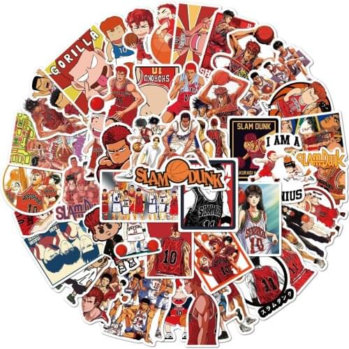 10/30/50pcs SLAM DUNK Japanese Anime Stickers Laptop Guitar Skateboard Luggage Bicycle Phone PVC Waterproof Sticker Graffiti Toy