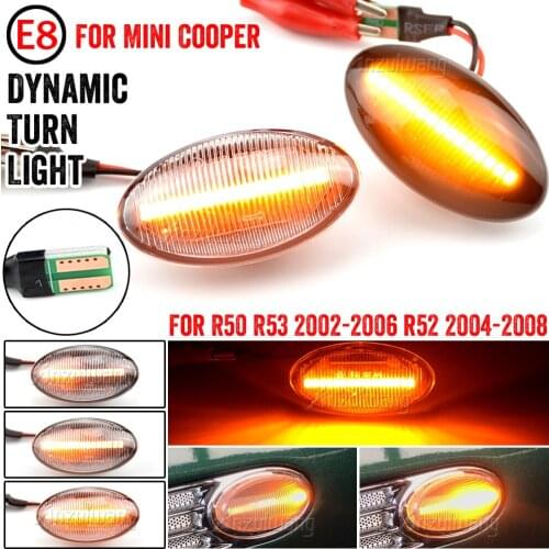 LED Side Marker Turn Signal Light Waterproof Dynamic Blinker Flowing Water Repeater Indicator For BMW Mini Cooper R50 R53 R52