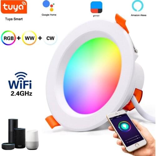 LED Smart Downlight WiFi Ceiling Indoor Lights RGB Round Spotlight Smart Life APP Control Woeks With Google Home Assistant