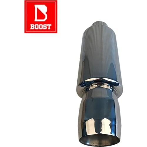 Boost Car Exhaust Pipe Mufflers Tail 6cm Universal Vehicle Exhaust System Mufflers Sliencer Stainless Steel High Quality
