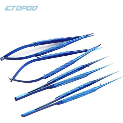 4 Pcs/Lot titanium microsurgical 16cm outside hand microsurgery instruments Kit ( invoicing )scissors needle holder forceps