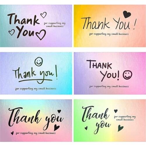 50Pcs/pack Thank You for Supporting My Small Business Cards Greeting for Party Thank You for your order Card for Handmade Custom