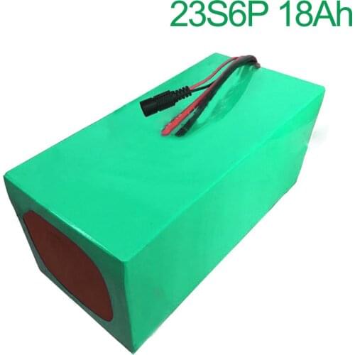 84V 18Ah 23S6P 18650 Li-ion Battery electric two Three wheeled motorcycle bicycle ebike 210*170*140mm