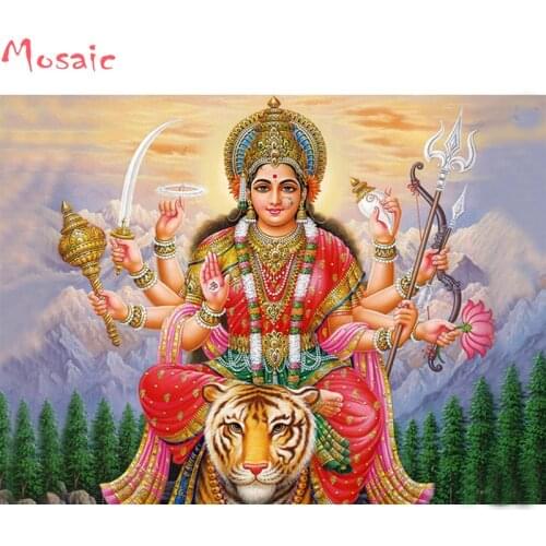 Diamond Embroidery Hindu Goddess Statues 5D DIY Diamond Painting Cross Stitch Full Drill Square Picture Of Rhinestone decor