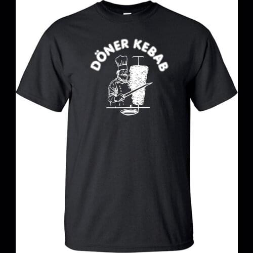 Doner Kebab Tshirt Men T Shirt Funny Delicious Tshirts Summer Cotton Short Sleeve Black White Loose Harajuku Print T-Shirt Top