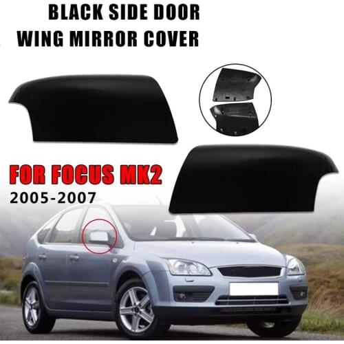 Glossy Black Car Rear View Mirror Cover Trim Side Wing Case for Ford Focus MK2 2005 2006 2007