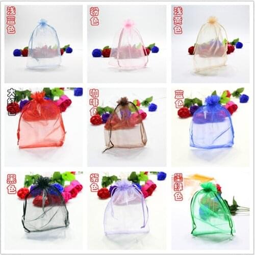 Hot sale 100ps 10x12cm Wedding Decoration Baby Shower Organza Bags Jewelry Gifts Party Candy Birthday Favors Packaging Goodie