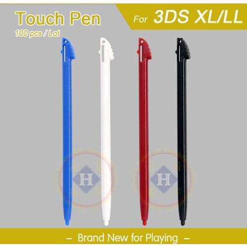 HOTHINK 100pcs/lot Black/white/red/blue Replacement For Nintendo 3DS XL 3DS LL Stylus Touch Screen Pen