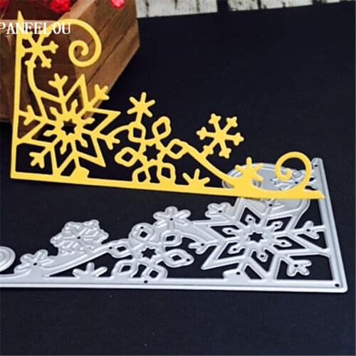 PANFELOU Metal craft Angle snow paper die cutting dies for Scrapbooking/DIY Easter Halloween Greeting cards