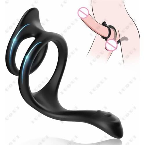 IUOUI Penis Ring Mens Masturbator Couple Lover Toys for Sex Man Time Delay Ejaculation Cock Rings Adult Sex Toys for Male 18