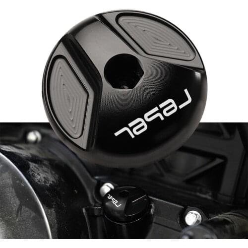 Latest Accessories Motorcycle Aluminum Engine Oil Drain Filler Cover Cap For Honda Rebel 200 250 300 500 2017 2018 2019 2020