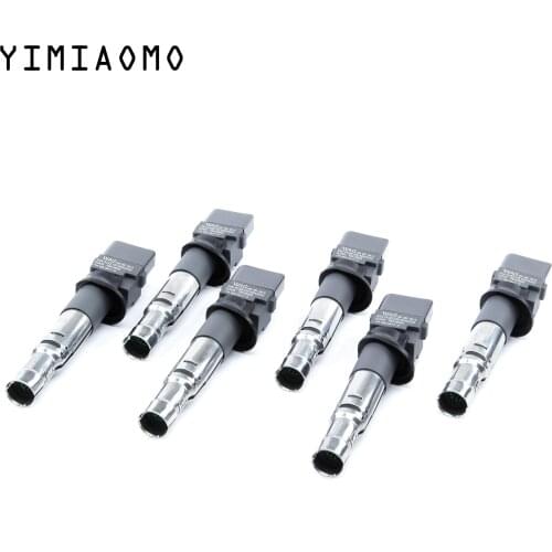 New UF556 UF531 6Pcs Ignition Coils For Audi A3 S3 TT Q7 VW Passat CC Golf Skoda Seat Porsche Cayenne 955 3.2 L V6 022 905 100 B