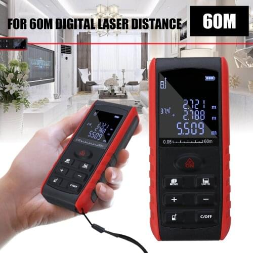 New Handheld Laser Rangefinder Distance Meter Digital Tape Handheld Measure Analyse Tools 60M Laser Range Finder
