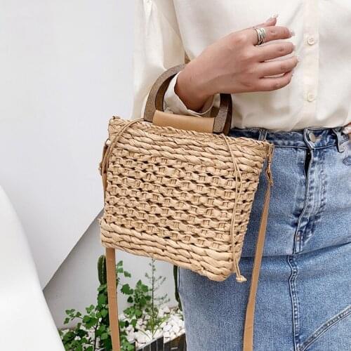 Beach Rattan Bag Ladies New Super Large Straw Bag Famous Brand Ladies Handbag 2021 Handbag Straw Woven Beach Bag Luxury Handbag