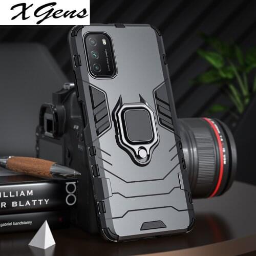 Shockproof Armor Case for Xiaomi POCO M3 Pro M2 F3 F2 Ring Stand Bumper Silicone Phone Back Cover for POCO X3 NFC X3 Pro