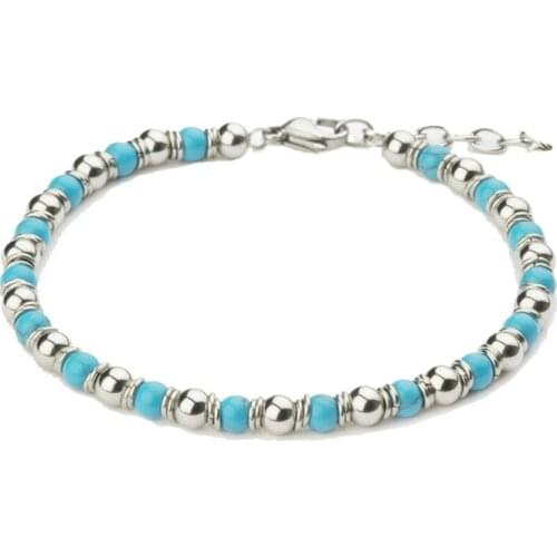 Runda 2021 New Arrival Fashion Men Stainless Steel Bead Hematite Bracelets Jewelry