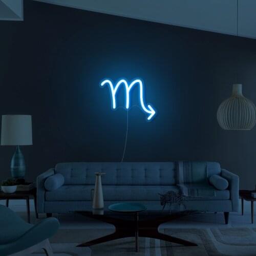 Scorpio Constellation Custom Neon Sign Led Light For Wedding Party Birthday Decor Room Home Decor Bar Hotel Business Logo