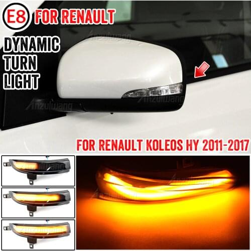 LED Dynamic Side Mirror Indicator, for Renault Koleos 2012-2016 Rear View Turn Signal Flashing Lights Blinker, Amber
