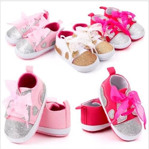 2021 New Baby Shoes Fashion Newborn Girls Casual Shoes Soft Bottom Non-slip Infants Cotton First Walkers