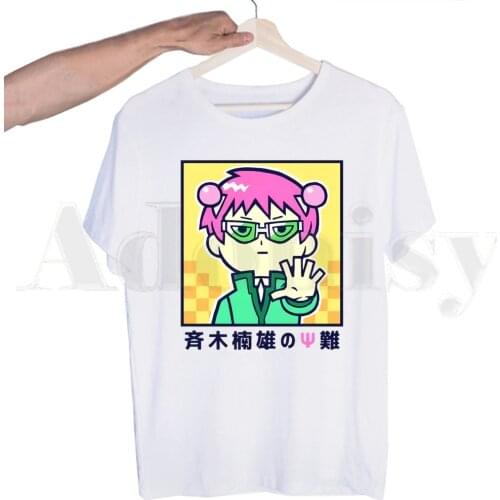 The Disastrous Life of Saiki K Funny Shun Kaidou Tshirts Men Fashion Summer T-shirts Tshirt Top Tees Streetwear Harajuku Funny