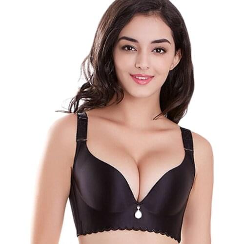1pcs Women Bras Adjustable Plus Size Brassiere Sexy Seamless Lingerie Super Push Up Bra Ladies Wire Free Bra Women Underwear Bra