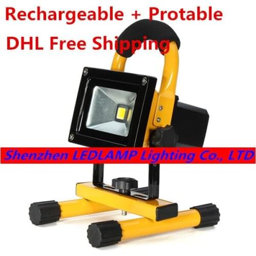 10W Rechargeable LED Floodlight Camping led outdoor light protable LED rechargeable flood light with EU/US/UK Charger DHL Free