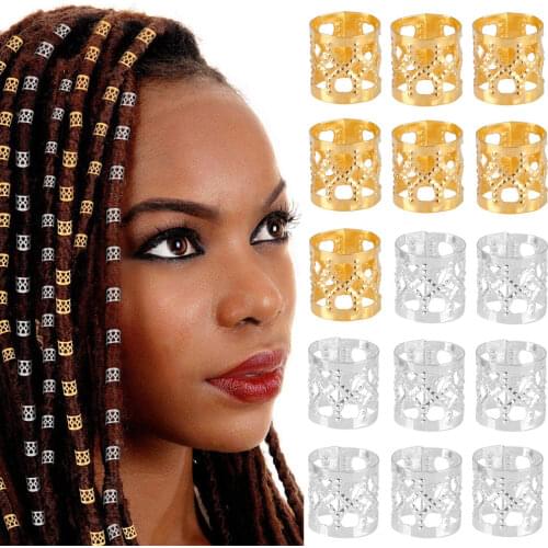 1000Pcs/Lot Golden/Silver Color Metal Rings micro hair dread Braids dreadlock Beads adjustable cuffs clips for Hair accessories