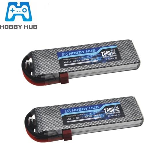 11.1v 2800mAh 30C Lipo Battery For RC Toy helicopters Aircraft Airplanes Car Boat Spare Parts 3S lipo battery 2pcs
