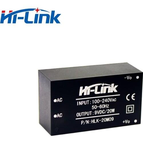 2pcs/lot 85-264V to 9V 2.2A output pcb circuit board mini AC DCswitch power supply HLK-20M09 Manufacturer