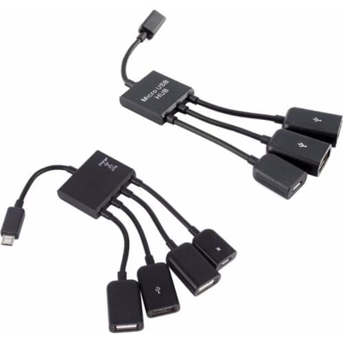 3/4 Port Micro USB Power Charging Hub Cable Spliter Connector Adapter For Smartphone Computer Tablet PC Data Wire