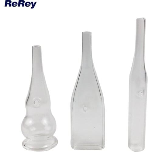 3 pcs Glass Vacuum Tips Spare Part for Facial Vacuum Blackhead Removal Machine Skin Deep Cleaning Beauty Tool Acne Treatment