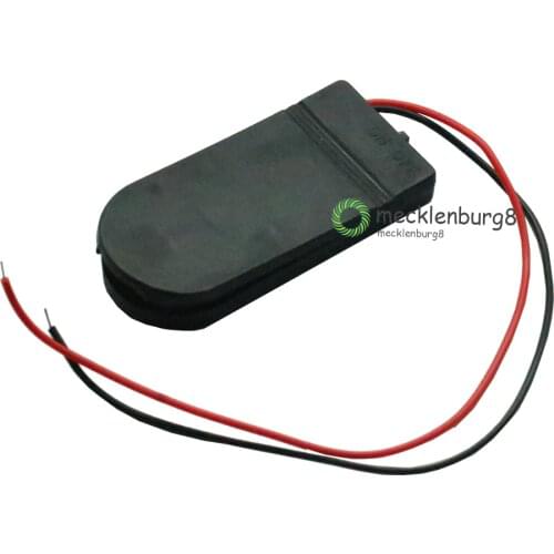 5 pieces. Case Box Battery Holder CR2032 6V button lead on / off New