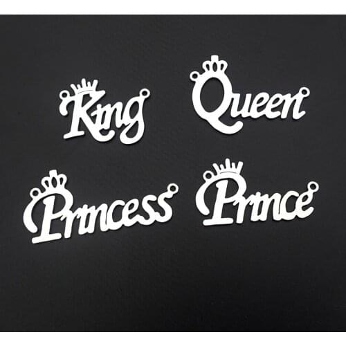 Stainless Steel Connectors King Queen Princess Prince Diy Jewelry Component Making Finding 5 pcs lot