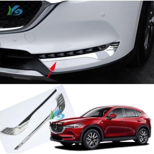 For Mazda CX5 CX-5 CX 5 2017-2019 accessories Front Rear fog lights cover frame trim ABS Chrome Exterior decoration car styling