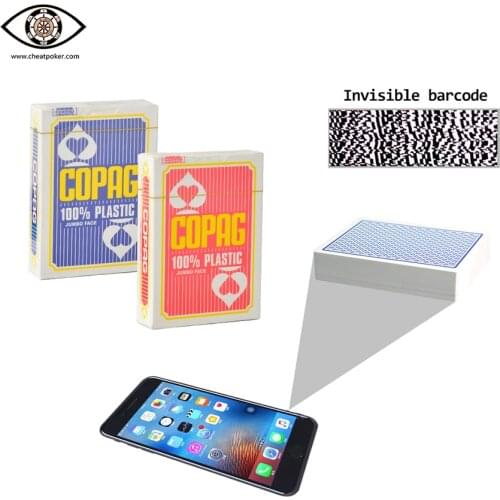 Copag Anti Cheat Poker Magic Deck for Tricks Plastic Texas Hold'em Playing Cards Barcode Marked Playing Cards for Poker Analyzer