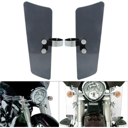 1Pair Brown Motorcycle Wind Fork Air Deflector For Honda VTX1300R For Kawasaki Suzuki Yamaha Universal