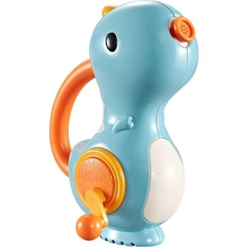 Baby Bath Toy Squirt Toy Swimming Pool Manual Water Sprinkler Toy w/ Spraying Function Mini Dinosaur Infant Bathtub Toy