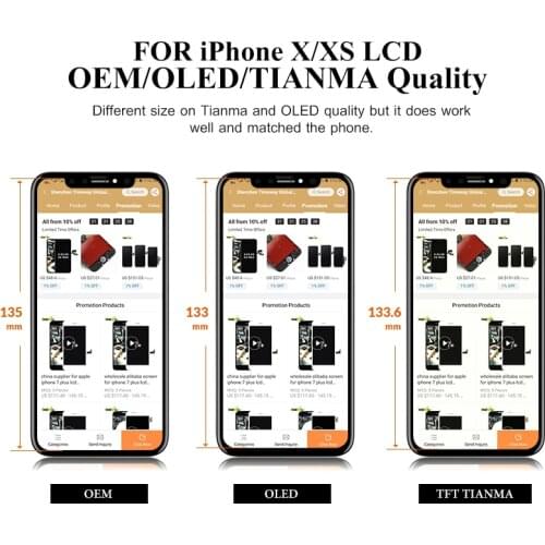 Display For IPhone xs screen replacement Tianma lcd for mobile phone for apple parts 6.1 inch touch screens Digitizer Assembly