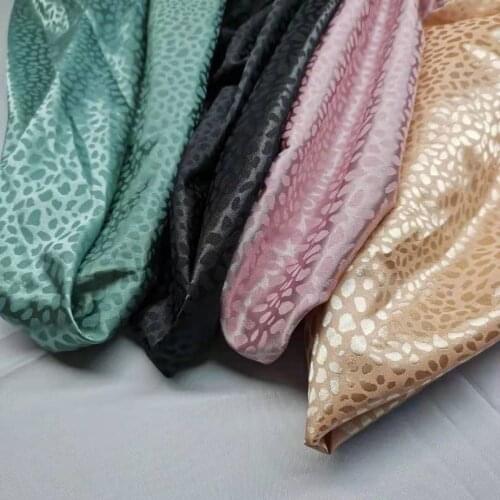 Stretchy Imitation Silk Leopard Jacquard Elastic Dress Pajamas Fabric