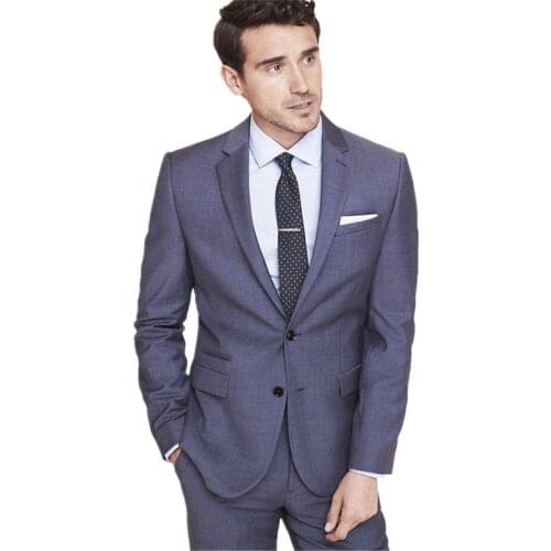 Brand New Mens Suits Groomsmen Notch Lapel Groom Tuxedos Two Button Wedding Best Man Suit (Jacket+Pants+Tie+Girdle) B644