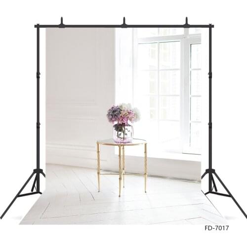 Flower Vase White Window Photography Backgrounds Customized Photo Backdrops for Kids Baby Portrait Dolls Photocall Photo Studio