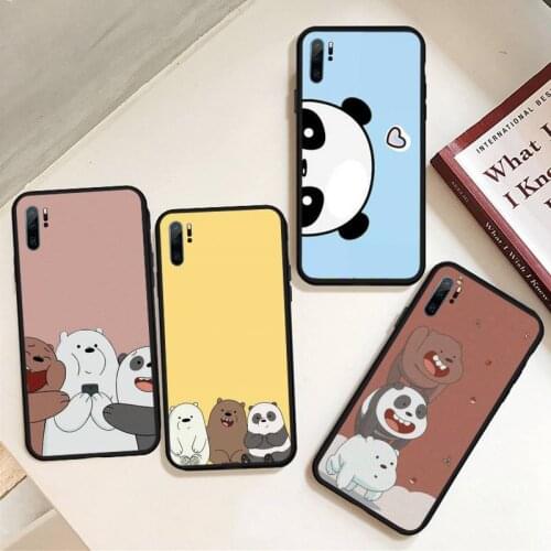 Cartoon Cute Bear panda pink blue funny Phone Case For Xiaomi Redmi note Mi Huawei honor P smart 8 9 10 S T 20 30 40 lite Pro x