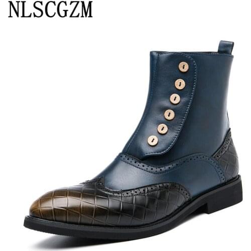 Ankle Boots for Men Male Leather Boots Men Office 2021 Chelsea Boots Men Luxury Designer Shoes Zapatos De Vestir De Los Hombres